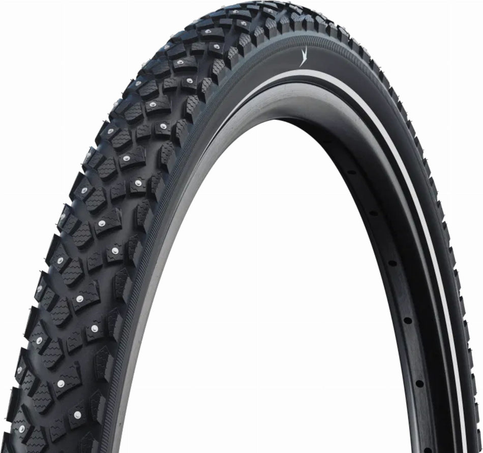 Schwalbe Marathon Plus Spike SmartGuard, Standard, Tube Drahtreifen 26", Winter black/reflex