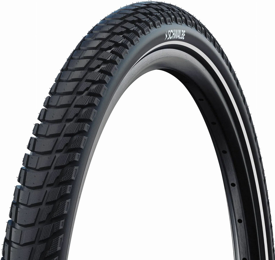 Schwalbe Marathon Plus Tour SmartGuard, Standard, Tube Drahtreifen 26", Addix Green black/reflex 50-559