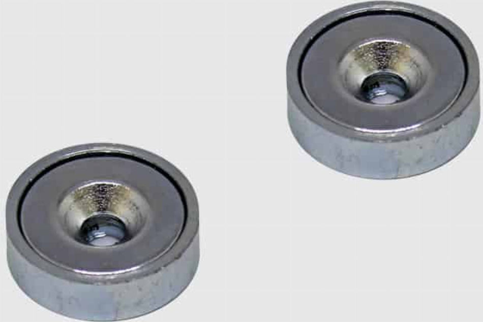 magped Neodym Ersatz Magnete 1 Paar silber
