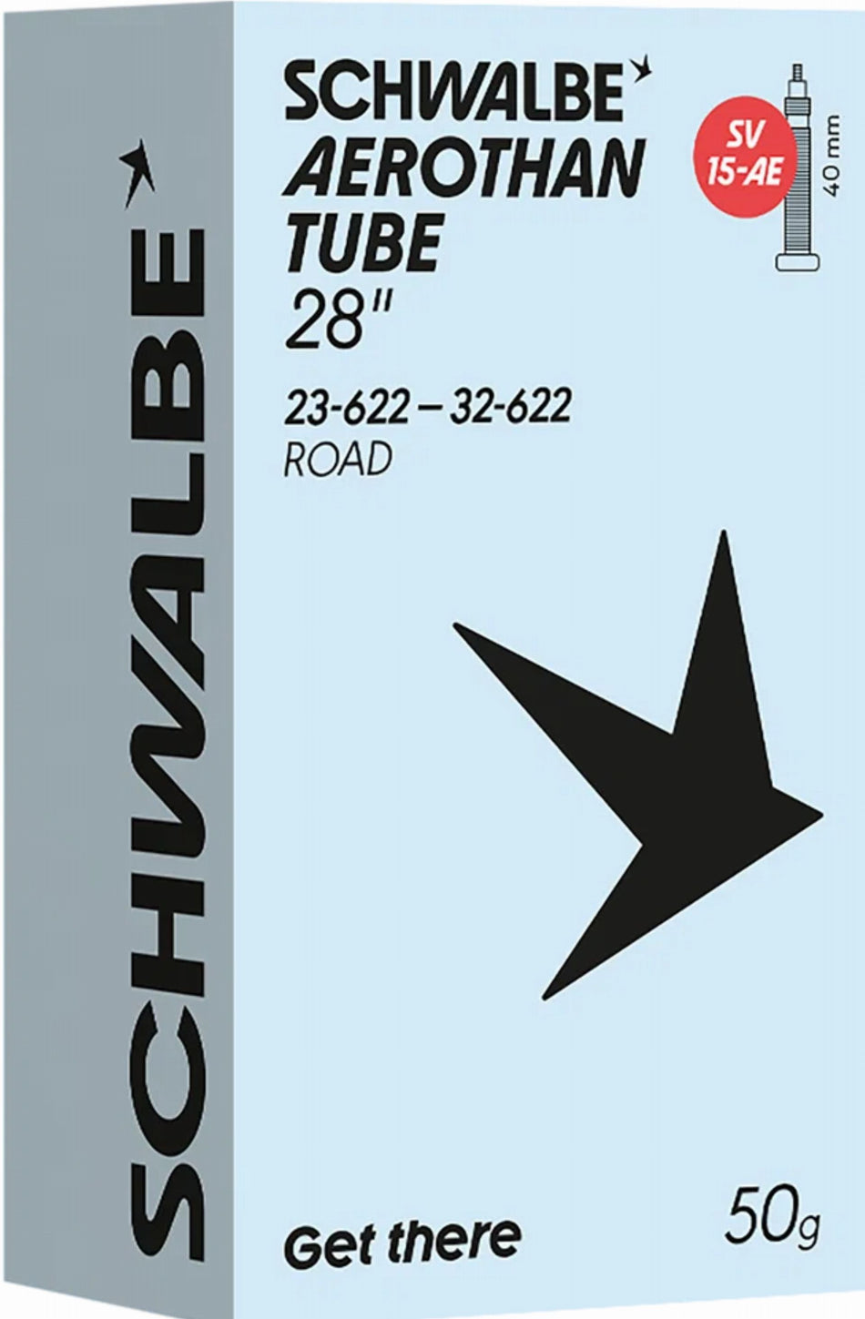 Schwalbe Aerothan/Aerothan+ Schlauch 28" NR. 15-AE schwarz ETRTO 23/32-622 SCV 40 mm