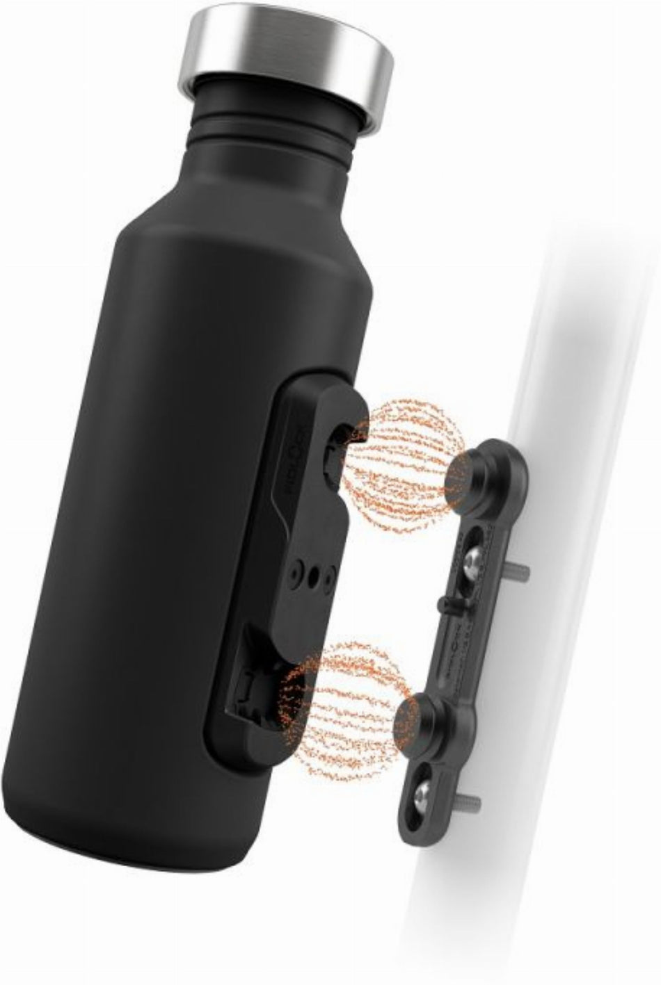 Fidlock Twist Steel Trinkflasche inkl. magnet-mechanischem Flaschenhaltersystem für Fahrradrahmen 600 ml