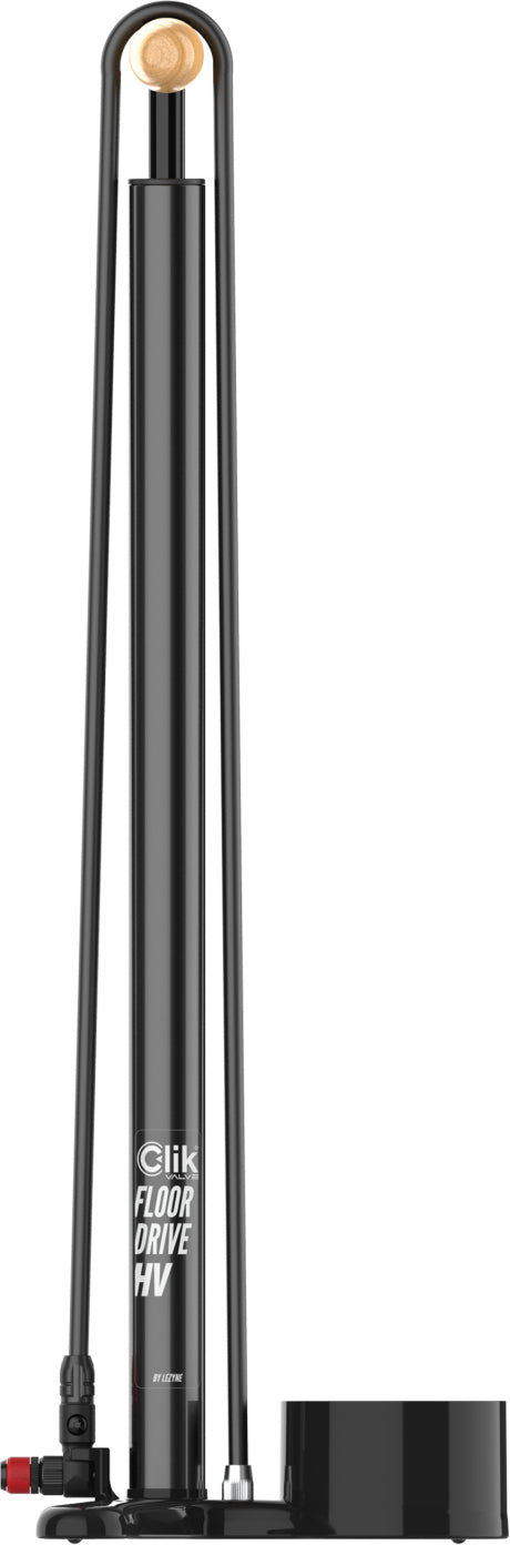 Lezyne Standluftpumpe Steel HV Clik™ Floor Drive schwarz-matt
