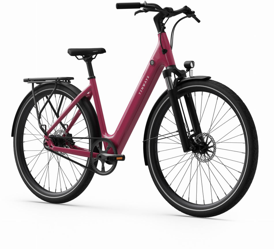 Tenways CGO800S 460 Wh E-Bike Wave 28" wild berry 48 cm