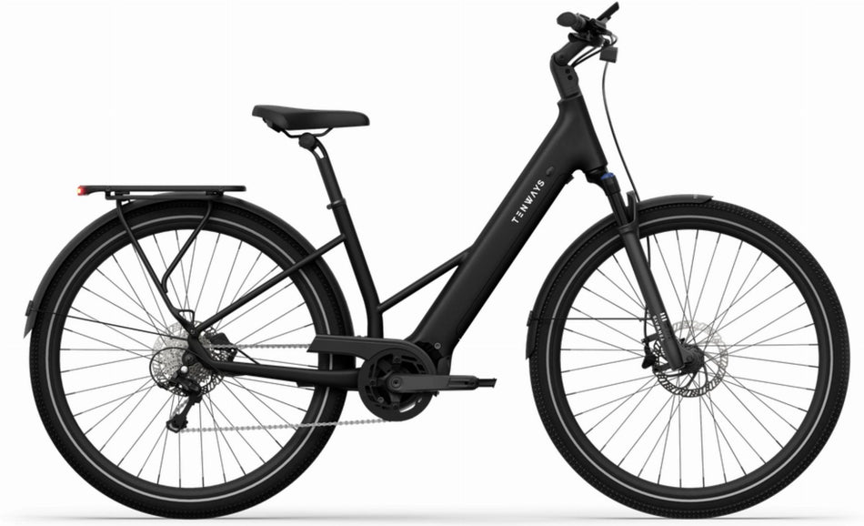 Tenways AGO AIR 560 Wh E-Bike Wave 28" midnight black 43 cm