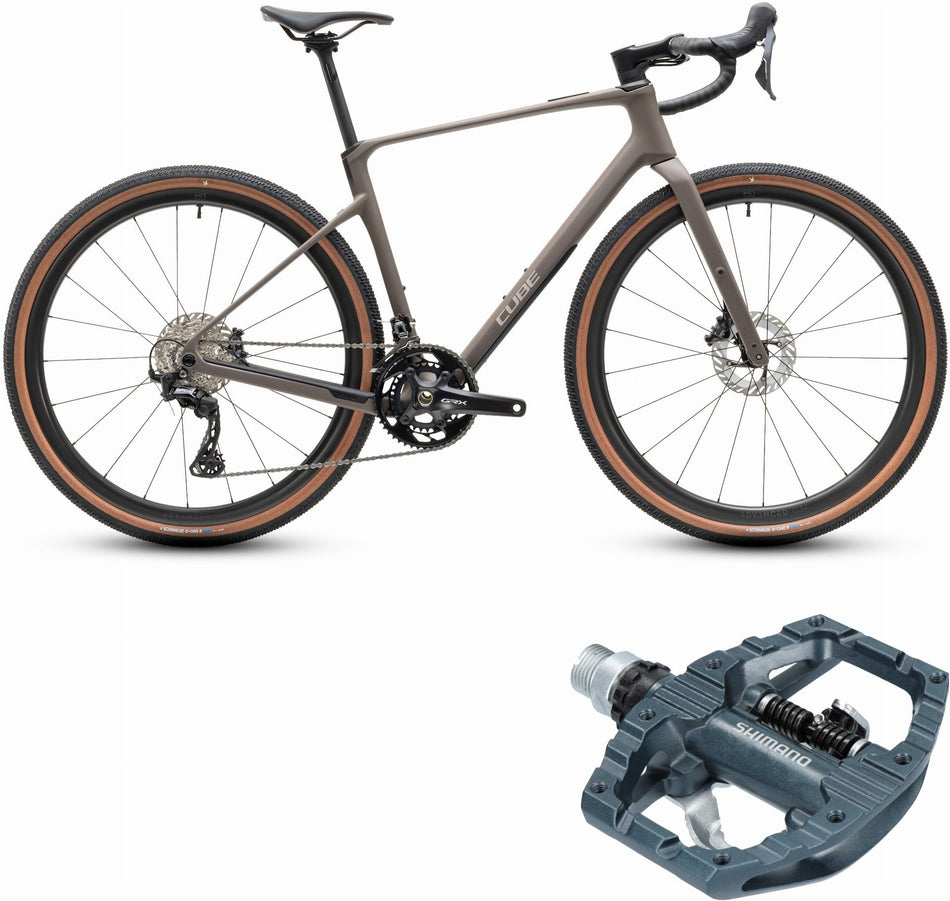 Cube Nuroad C:62 Pro Gravelbike Diamant 28" cedar´n´stone inkl. Shimano PD-EH500 Pedale