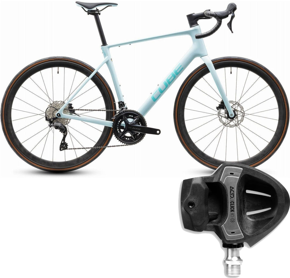 Cube Attain C:62 Race Rennrad Diamant 28" frostymint´n´mint inkl. ACID Pedale CLICK K1-CB Road