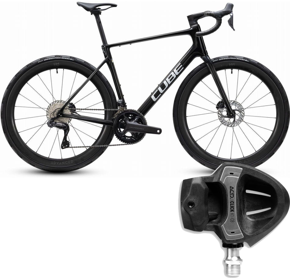 Cube Attain C:62 SLT Rennrad Diamant 28" carbon´n´white inkl. ACID Pedale CLICK K1-CB Road