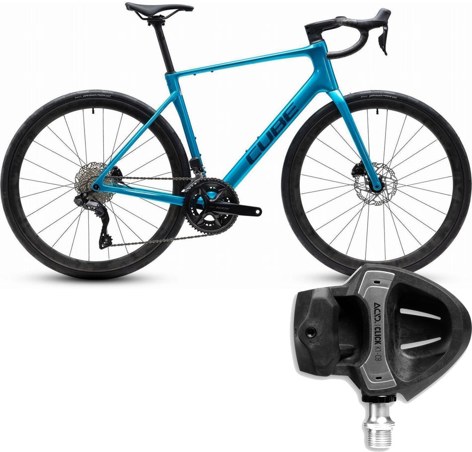 Cube Attain C:62 SLX Rennrad Diamant 28" bali´n´blue inkl. ACID Pedale CLICK K1-CB Road