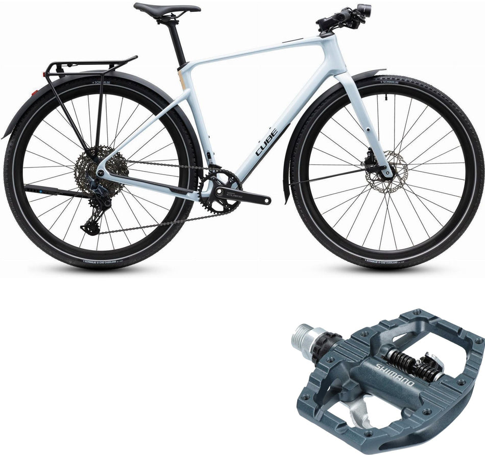 Cube Nulane C:62 SLX FE Fitnessbike Diamant 28" glacier´n´black inkl. Shimano PD-EH500 Pedale