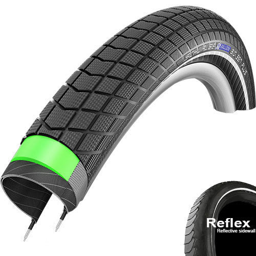 Schwalbe Big Ben Plus Addix Performance Line, Drahtreifen 27,5" SnakeSkin, DD, GreenGuard black-reflex 55-584