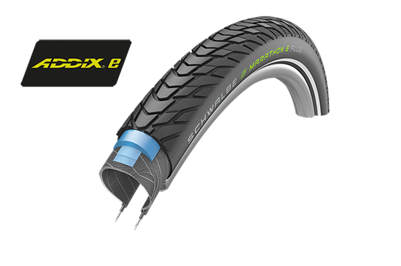Schwalbe MARATHON E-PLUS Perf, Smart DualGuard, TwinSkin 27,5" Drahtreifen Black-Reflex - 50-584