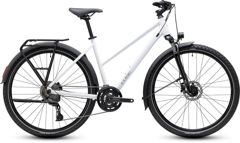 Cube Nature Pro FE Crossbike Trapeze 28" metallicwhite´n´reflex