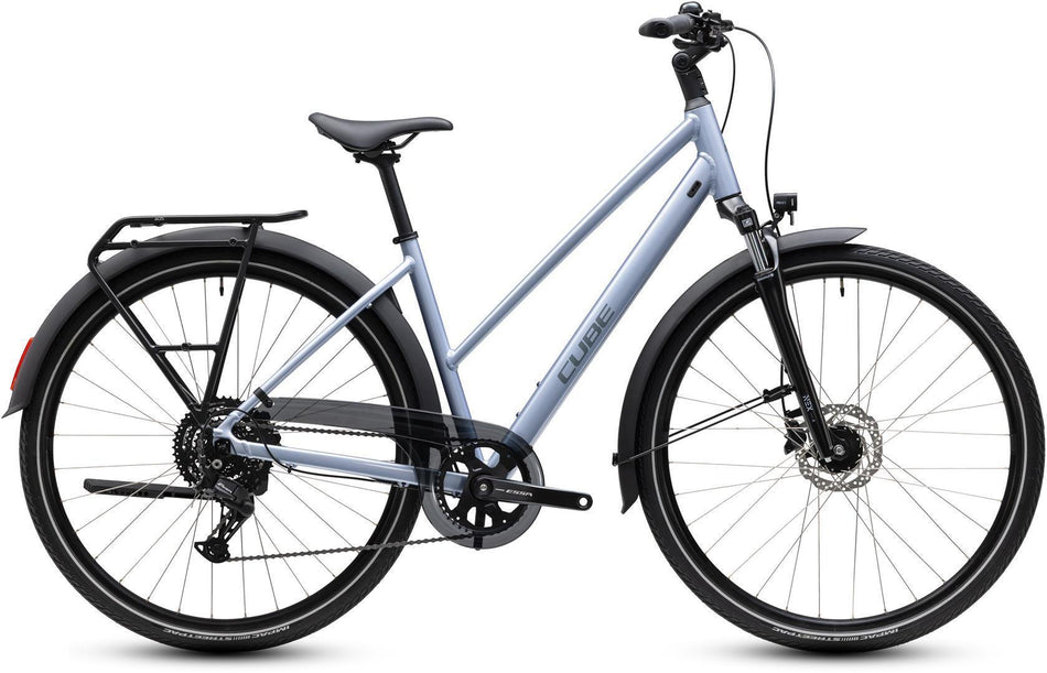 Cube Touring ONE Trekkingbike Trapeze 28" silverblue´n´reflex