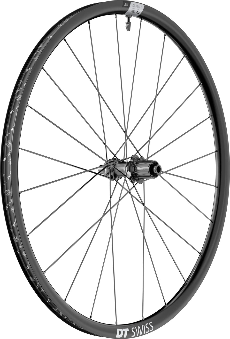 DT Swiss G 1800 Spline 25 Hinterrad 28", Center Lock, Felgenhöhe 25 mm, Freilaufkörper Shimano Road 11-fach für Steckachse 12/142 mm TA, Ratchet LN