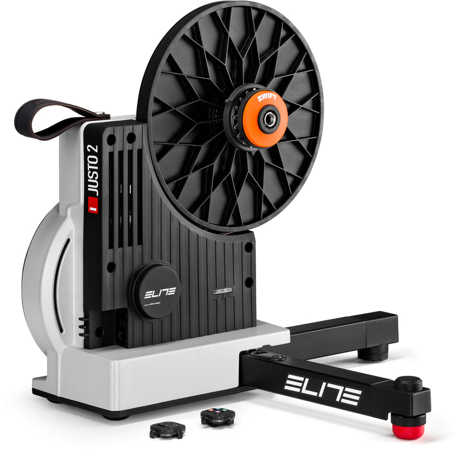 Elite Rollentrainer Justo 2 - Zwift Cog and Click silber