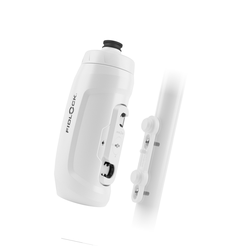 Fidlock Twist Trinkﬂasche Set für magnet-mechanisches Flaschenhaltersystem inkl. Halter polar white