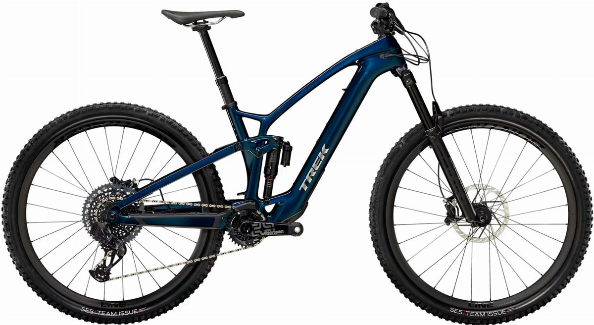 trek e-bike fully gebraucht Trek Fuel EXe 9.8 GX AXS 360 Wh E-Bike Fully 29" mulsanne blue – Biketech24
