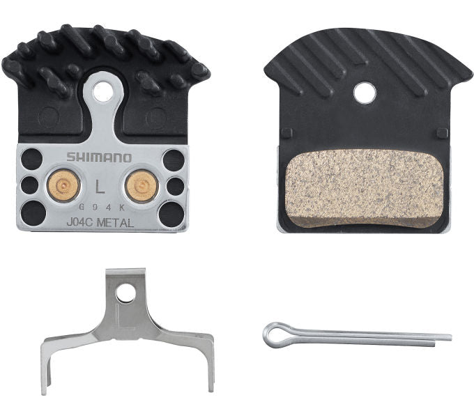 Shimano Scheibenbremsbeläge J04C Metall mit Kühlrippen 1 Paar