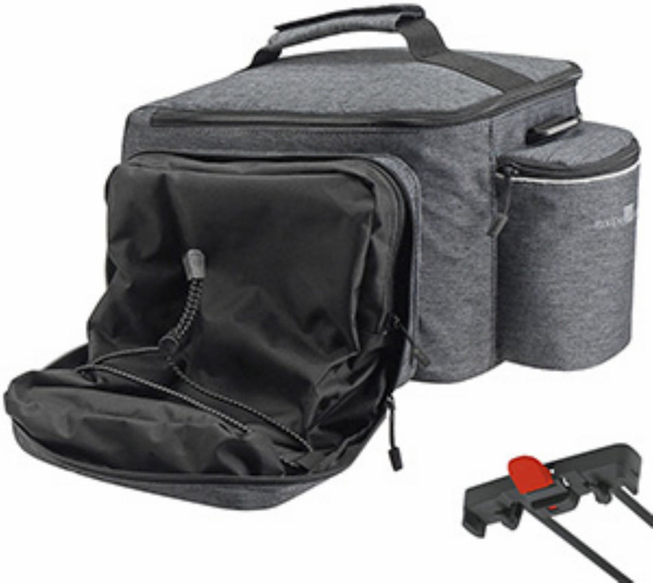 KLICKfix Rackpack Sport Plus für Racktime Gepäckträgertasche grau 12 - 18 L