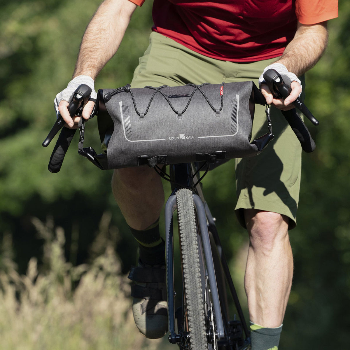 KLICKfix Bikepack Waterproof Lenkertasche grau/schwarz 6