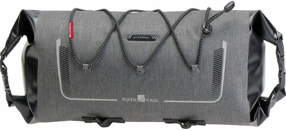 KLICKfix Bikepack Waterproof Lenkertasche grau/schwarz 6 - 12 L