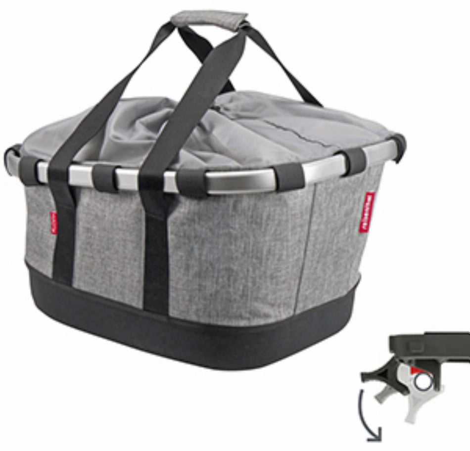 KLICKfix Bikebasket GT Gepäckträgertasche twist silver 21 L