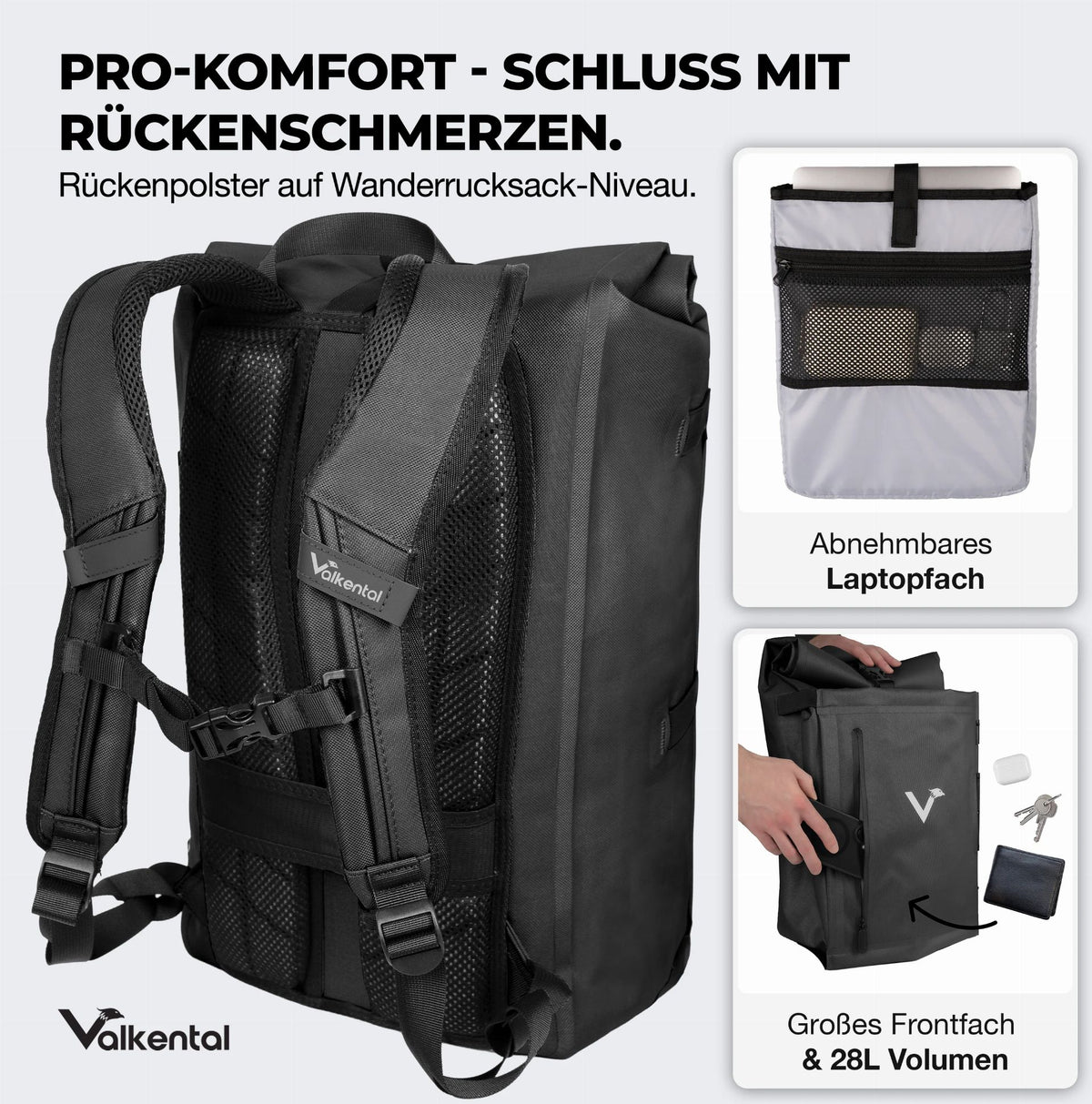 Valkental TrailX 2in1 Fahrradtasche & Rucksack für jeden Untergrund 28 – Biketech24