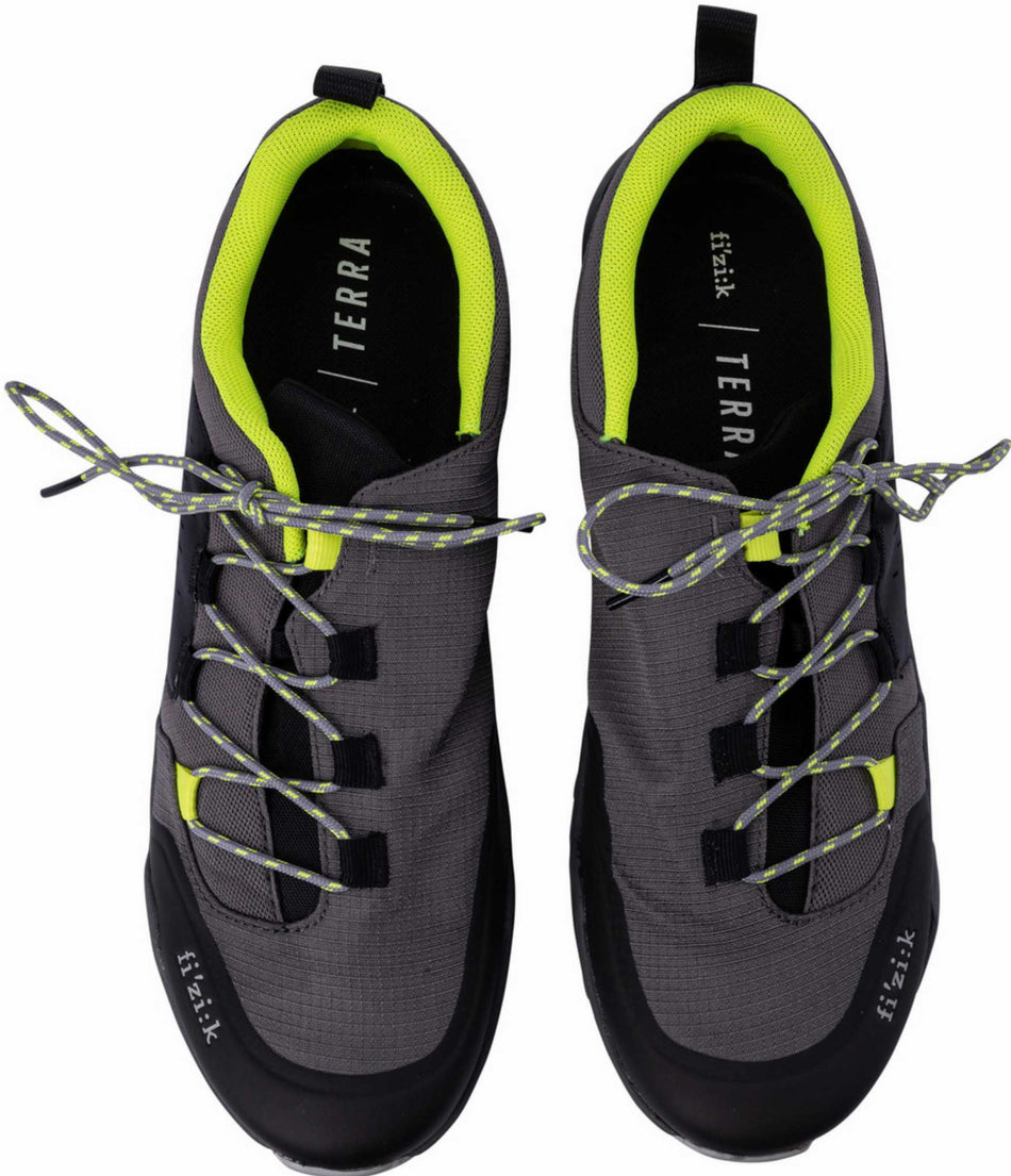 Fizik Terra Ergolace X2 E-Bike MTB-Schuhe grau gelb fluo