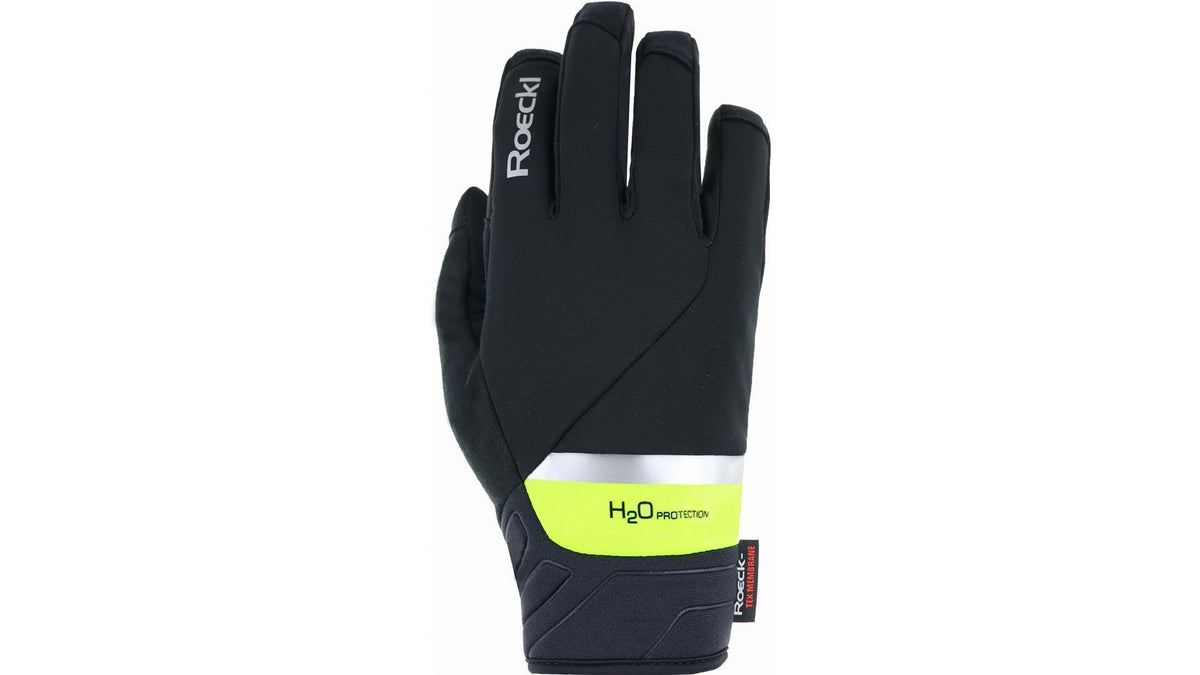Roeckl Ranten 2 Waterproof Handschuhe lang black/fluo yellow - 9