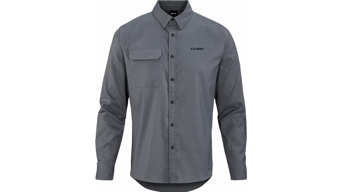 Cube Vertex Hemd Langarm grey - M