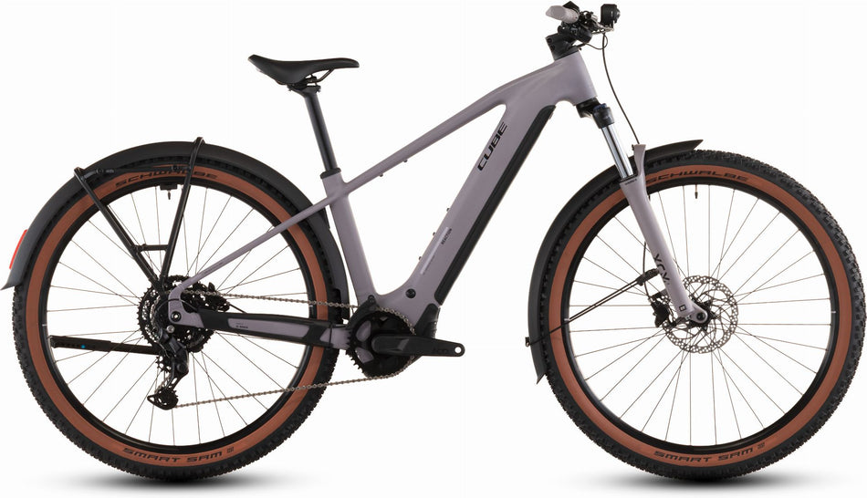 Cube Reaction Hybrid Performance FE 600 Wh E-Bike Hardtail Diamant plumgrey´n´black