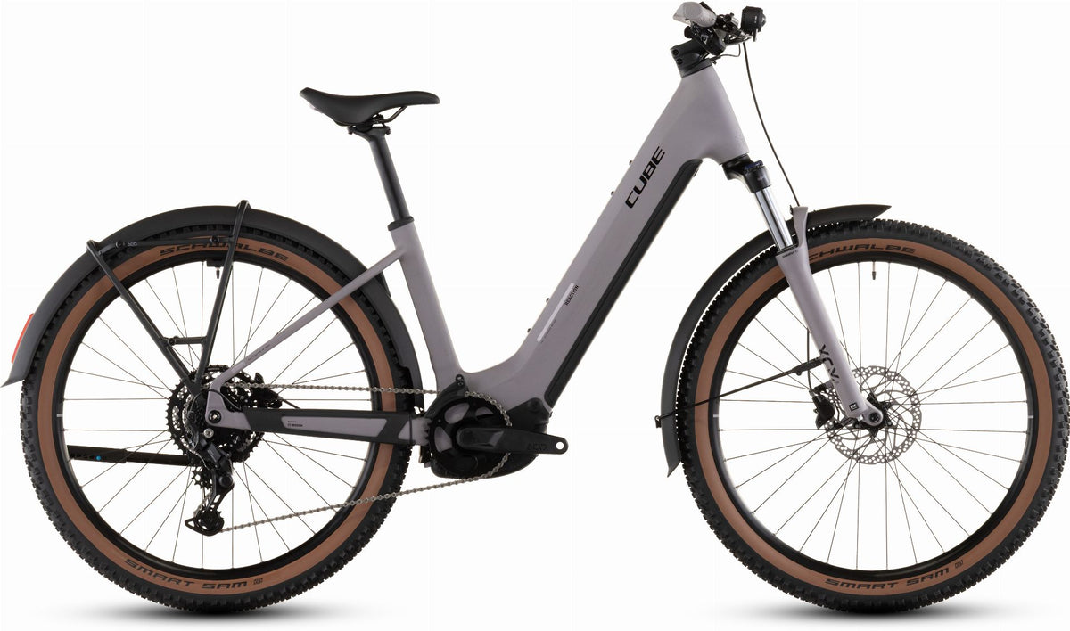 Cube Reaction Hybrid Performance FE 600 Wh E-Bike Hardtail Easy Entry 27,5" plumgrey ́n ́black - M