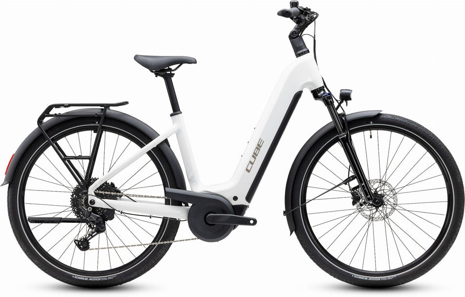 Cube Touring Hybrid One 600 Wh E-Bike Easy Entry 28" metallicwhite´n´chrome