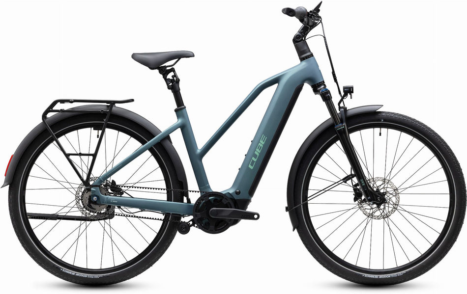 Cube Touring Hybrid Deluxe SLX 800 Wh E-Bike Trapeze 28" greengranit´n´green