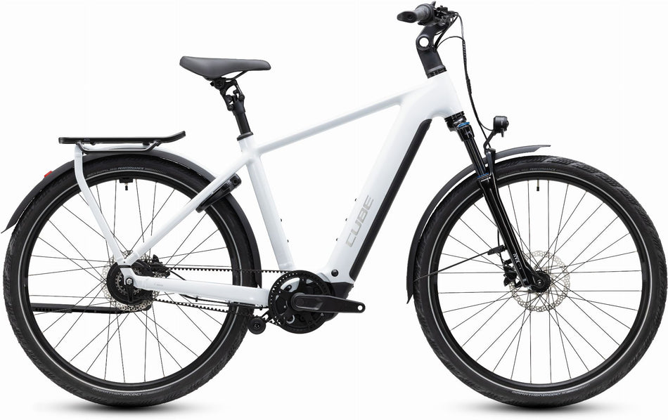 Cube Kathmandu Hybrid Deluxe Pro 800 Wh E-Bike Diamant 28" metallicwhite´n´chrome
