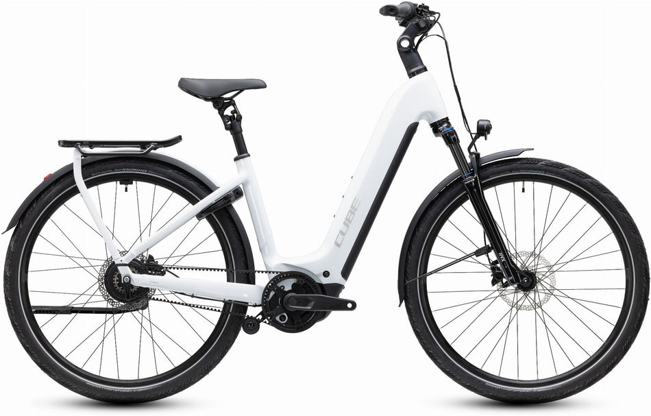 Cube Kathmandu Hybrid Deluxe Pro 800 Wh E-Bike Easy Entry 28" metallicwhite´n´chrome