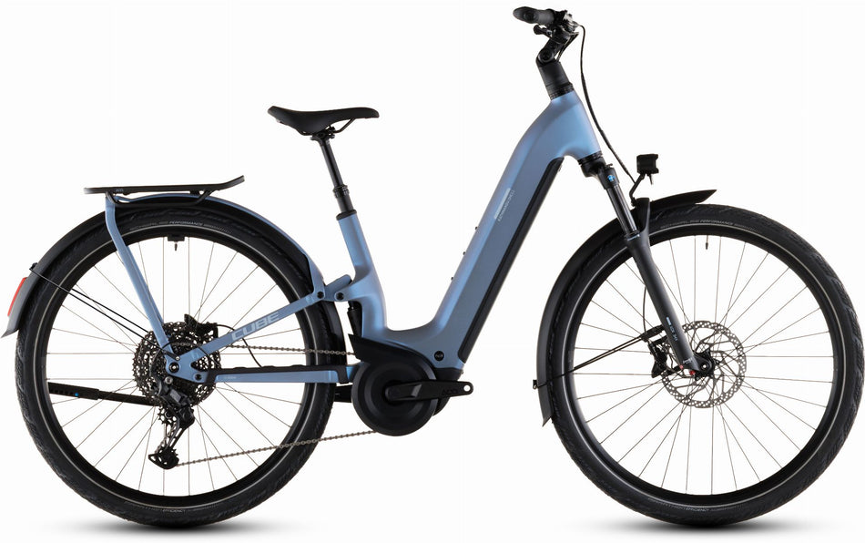Cube Kathmandu Hybrid One11 HPC Pro 800 Wh E-Bike Easy Entry 28" hazeblue´n´blue