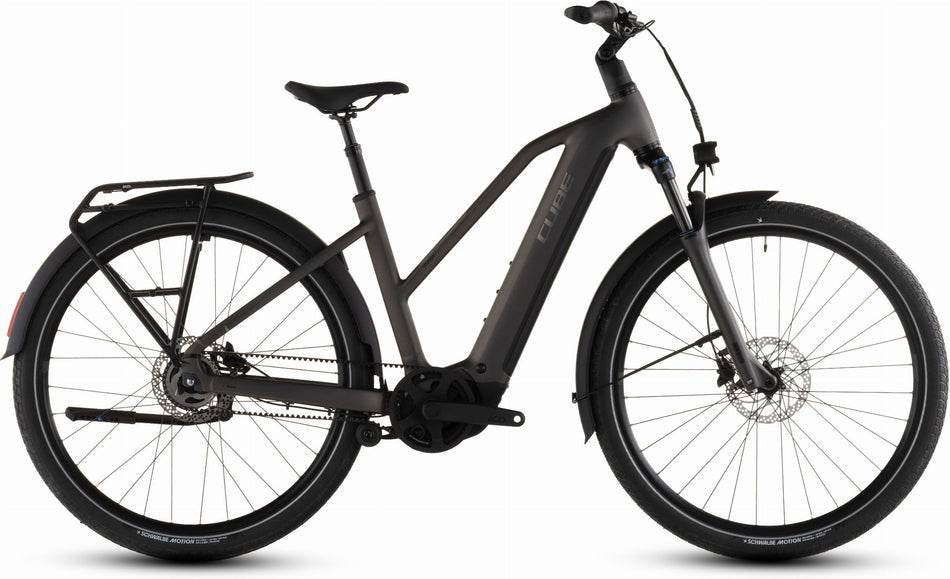 Cube Touring Hybrid Comfort SLX 800 Wh E-Bike Trapeze 28" charcoal´n´chrome