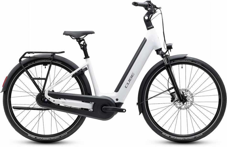 Cube Supreme RT Hybrid Comfort EX 600 Wh E-Bike Easy Entry metallicwhite´n´reflex