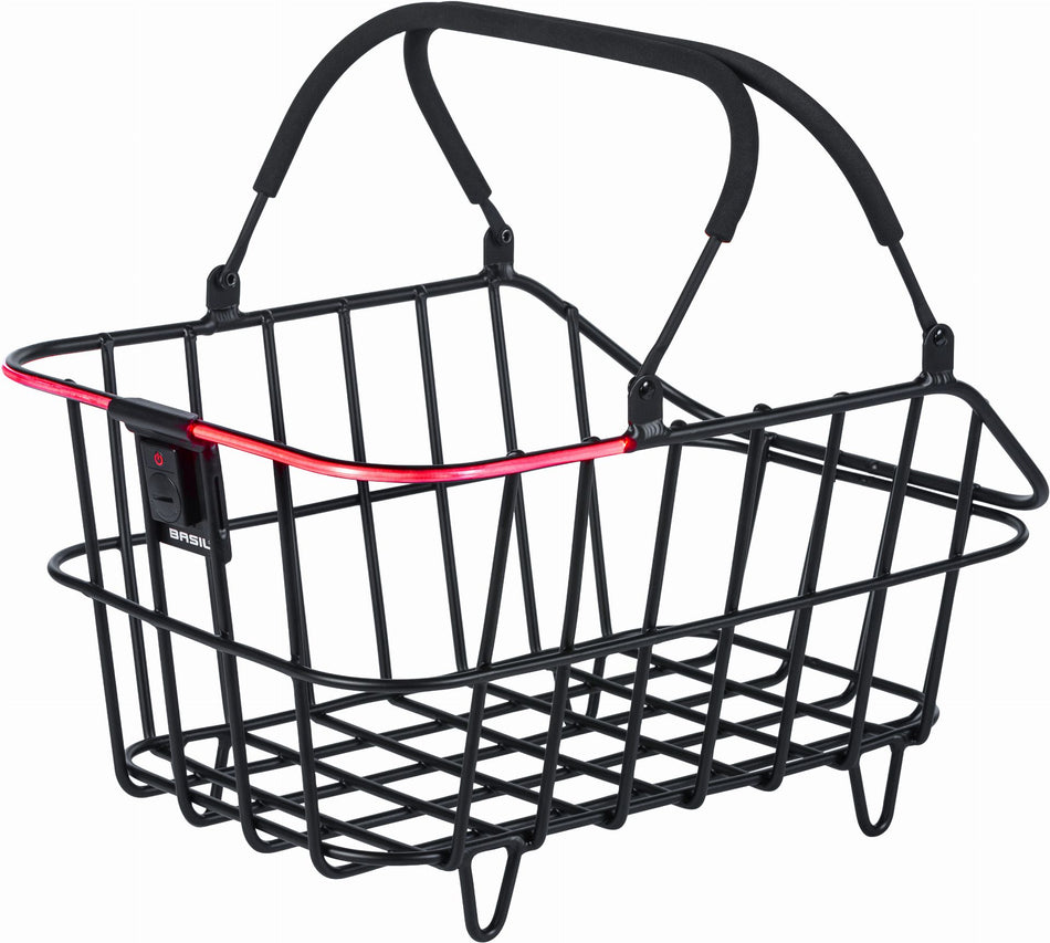 Basil Cento Alu Multi System Nordlicht Gepäckträgerkorb matt schwarz 21 L