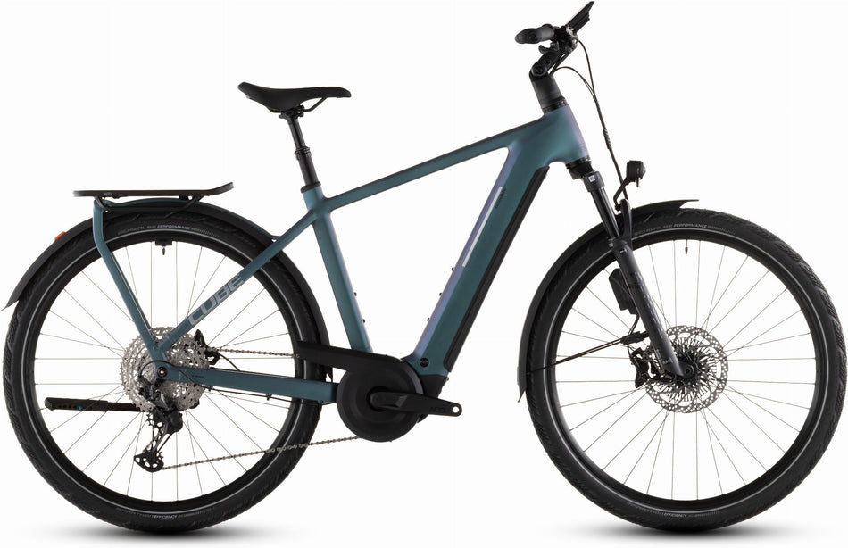 Cube Kathmandu Hybrid EXC ABS 800 Wh E-Bike Diamant 28" smaragdgrey´n´prism