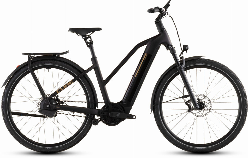 Cube Kathmandu Hybrid Comfort SLX 800 Wh E-Bike Trapeze 28" solareclipse´n´gold
