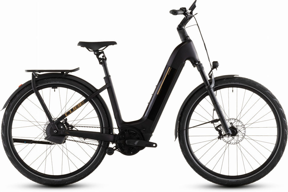 Cube Kathmandu Hybrid Comfort SLX 800 Wh E-Bike Easy Entry 28" solareclipse´n´gold