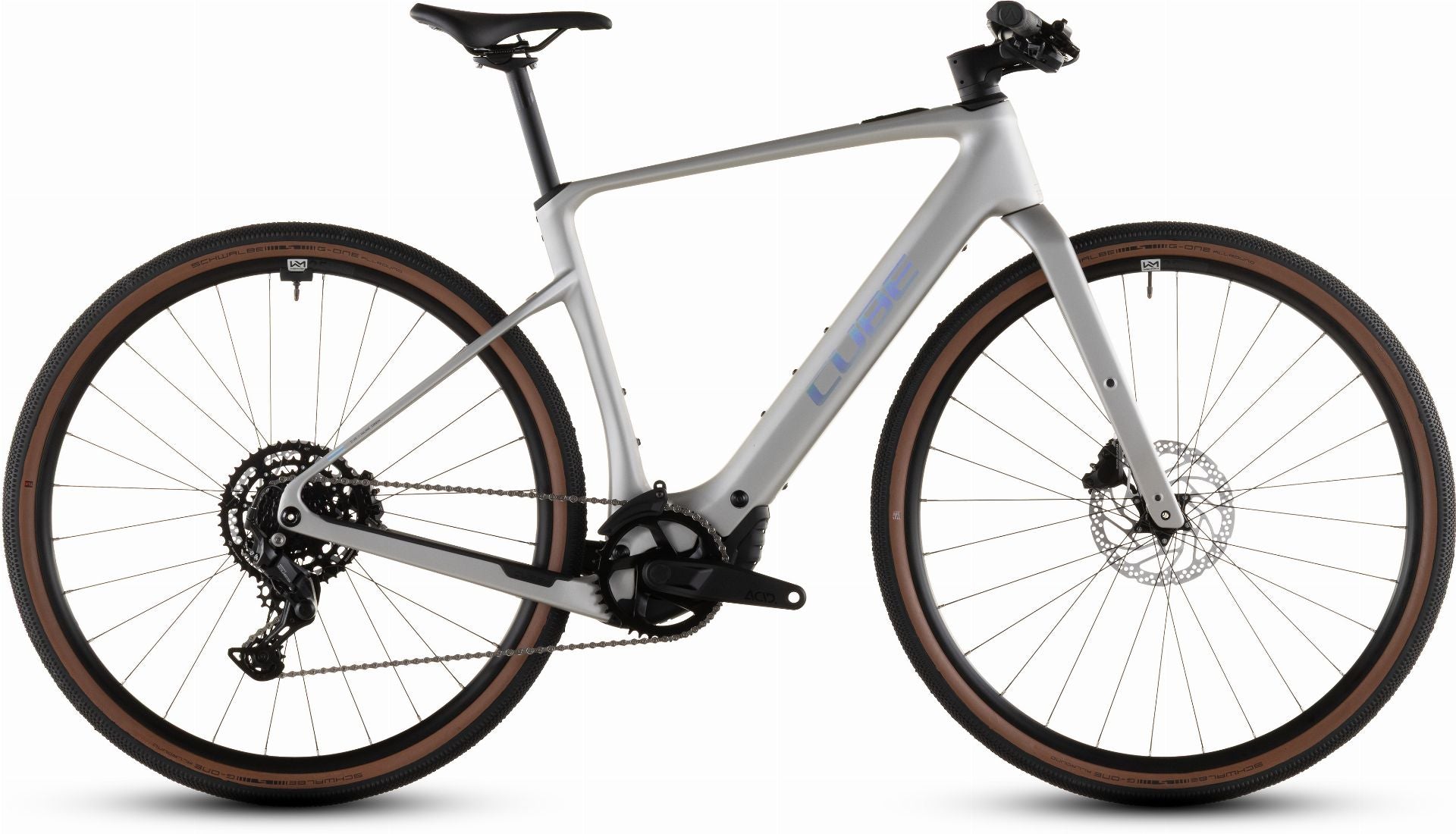 Cube Nulane Hybrid C:62 Race 400 Wh X E-Gravel Rad Diamant 28" sleekgrey ́n ́prism - S