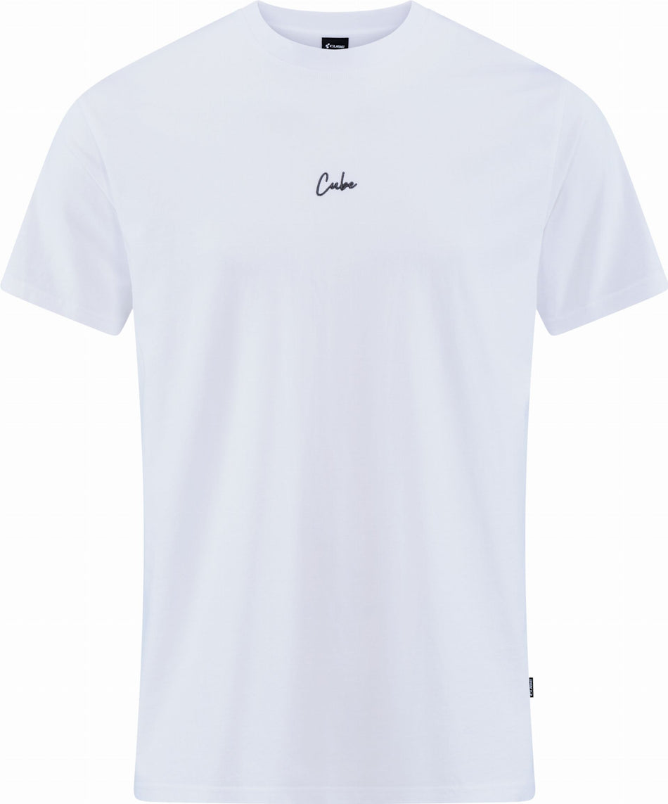 Cube Organic T-Shirt Script GTY Fit white