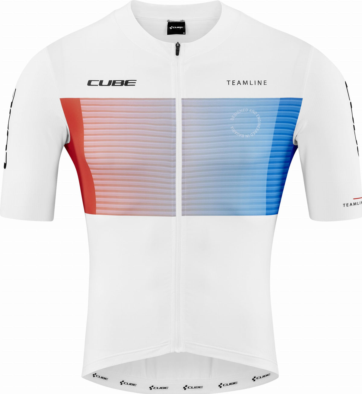 Cube Teamline Trikot Kurzarm white ́n ́blue ́n ́red - L