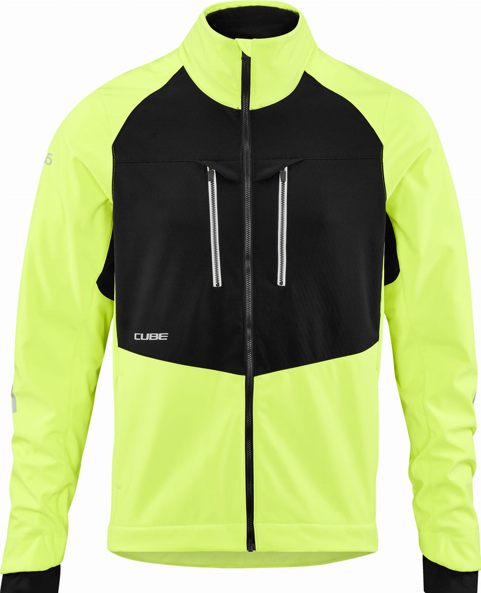 Cube Blackline Softshelljacke 365 Safety black`n`neon yellow