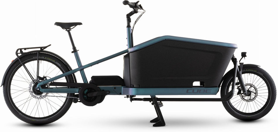 Cube Cargo Hybrid Comfort Pro 800 Wh E-Lastenrad 26"/20" smaragdgrey´n´reflex one size