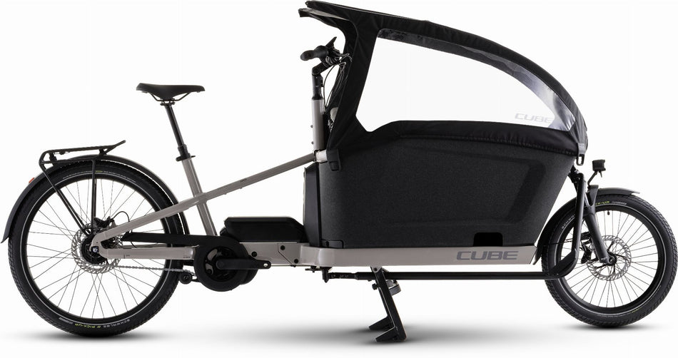 Cube Cargo Hybrid Pro Family 800 Wh E-Lastenrad 26"/20" oatgrey´n´reflex one size