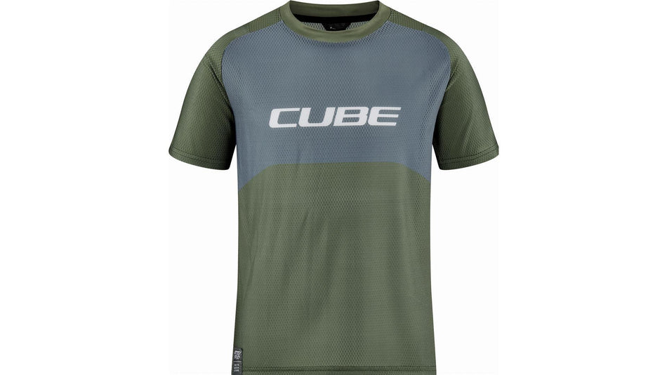 Cube Vertex Trikot Rookie Kurzarm TM olive´n´grey